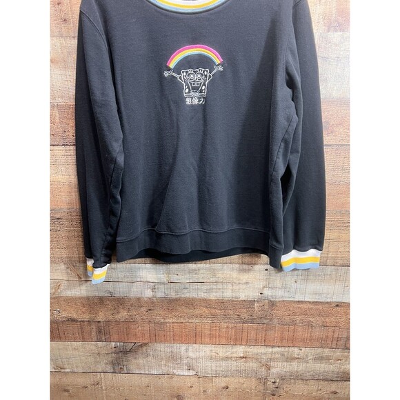 Box Lunch Womens Black Sponge Bob Embroidered Pullover Crewneck Sweater Size XL - Picture 6 of 10